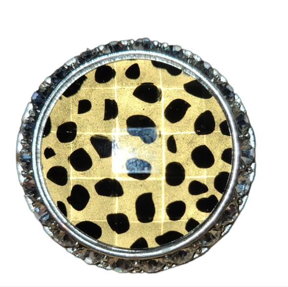 Vintage Chunky Leapord Stretchy Ring Lot 4 - Picture 3 of 4